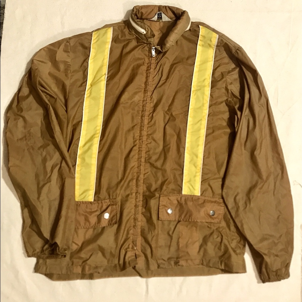 Vtg 60s Dan Manly Mod Racing striped Nylon Windbreaker Sports Jacket